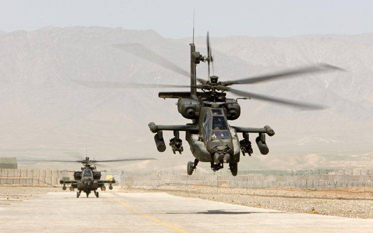 Boeing AH 64 Apache, Helicopters, Military Aircraft, Desert HD Wallpaper Desktop Background