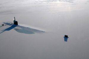 submarine, Military, Ice, Snow, Harp