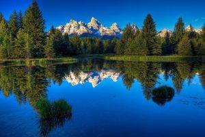 nature, Landscape, Water, Forest, Mountain, Reflection