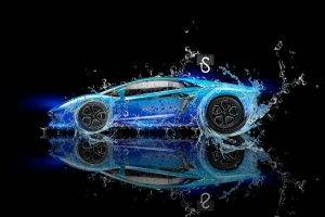 artwork, Car, Vehicle, Lamborghini Aventador