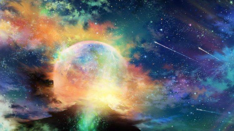 space, Planet, Stars, Clouds, Artwork HD Wallpaper Desktop Background