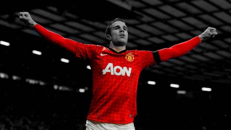 selective Coloring, Manchester United, Robin Van Persie Wallpapers HD /  Desktop and Mobile Backgrounds