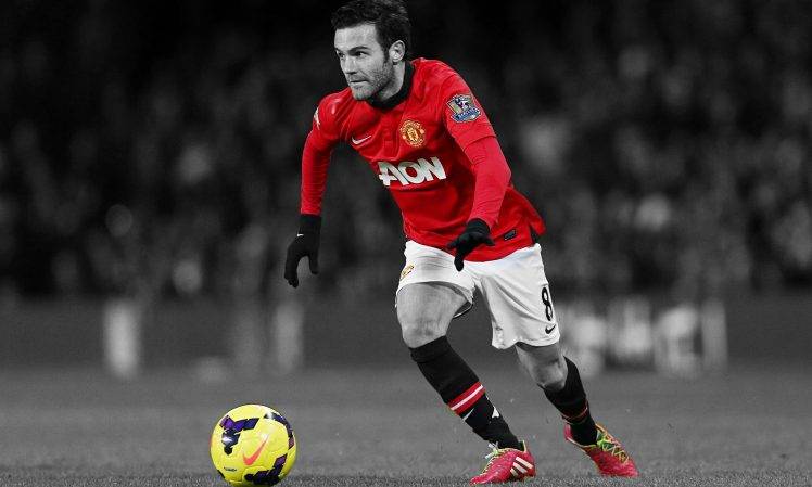 selective Coloring, Juan Mata, Manchester United HD Wallpaper Desktop Background