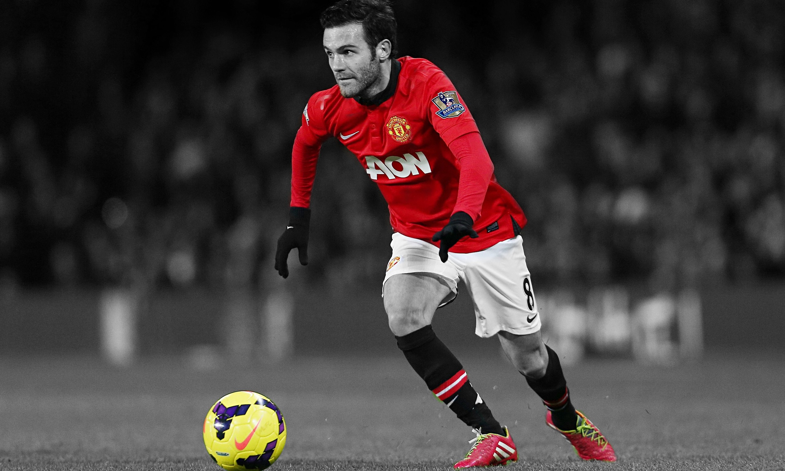 selective Coloring, Juan Mata, Manchester United Wallpaper