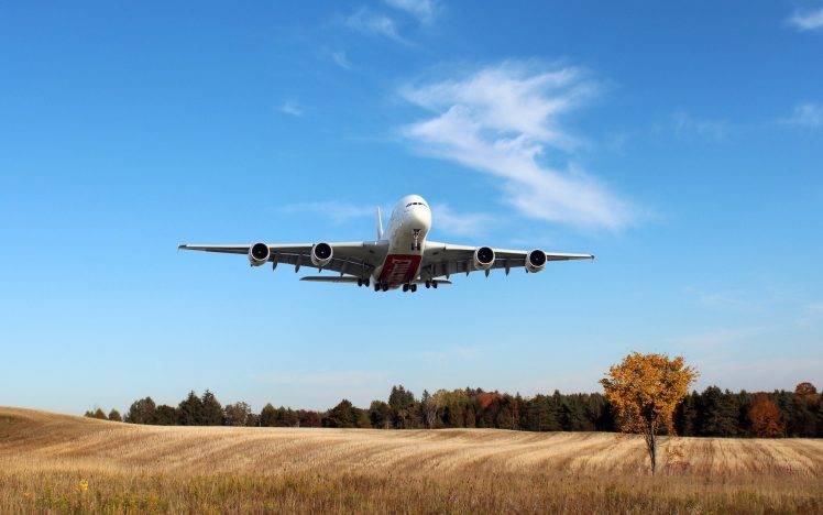 aircraft, Passenger Aircraft, Landscape, A380 HD Wallpaper Desktop Background