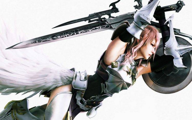 Final Fantasy, Final Fantasy XIII, Claire Farron, Sword, Shields, Video Games HD Wallpaper Desktop Background
