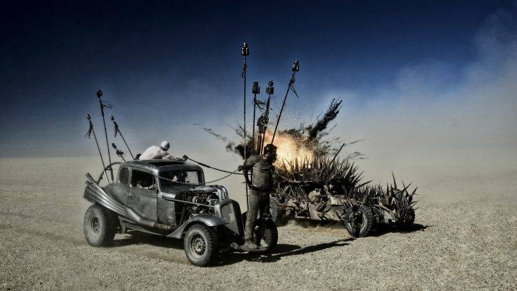 Mad Max, Mad Max: Fury Road, Car, Movies, Fire, Explosion, Smoke, Tom Hardy HD Wallpaper Desktop Background