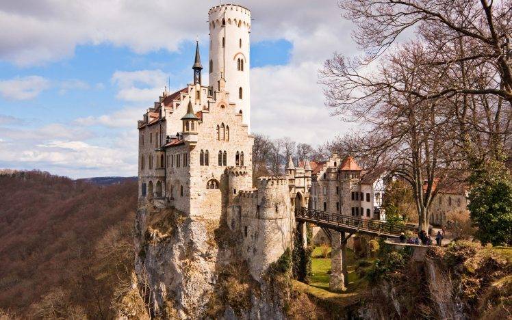 mountain, Castle, Fortress, Landscape, Medieval, Architecture, Neuschwanstein Castle HD Wallpaper Desktop Background