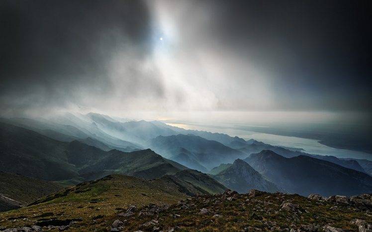nature, Landscape, Mountain, Mist, Sky, Clouds, River, Croatia HD Wallpaper Desktop Background
