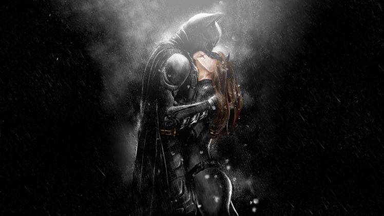 Batman, Catwoman, Kissing HD Wallpaper Desktop Background