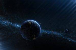 planet, Space, Earth, Milky Way, Space Art