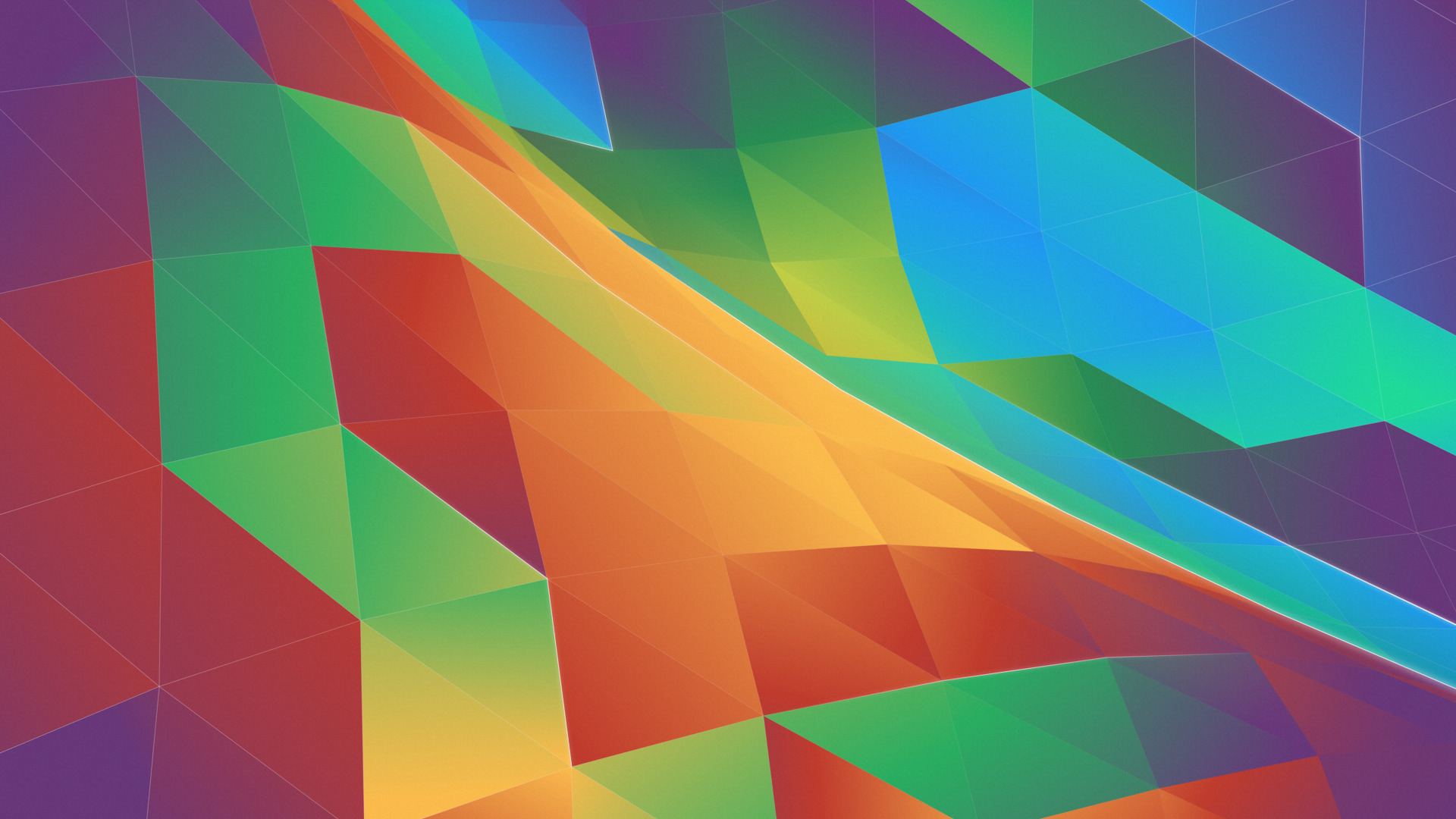 KDE, Abstract, Colorful, Artwork, Digital Art, Geometry, Triangle