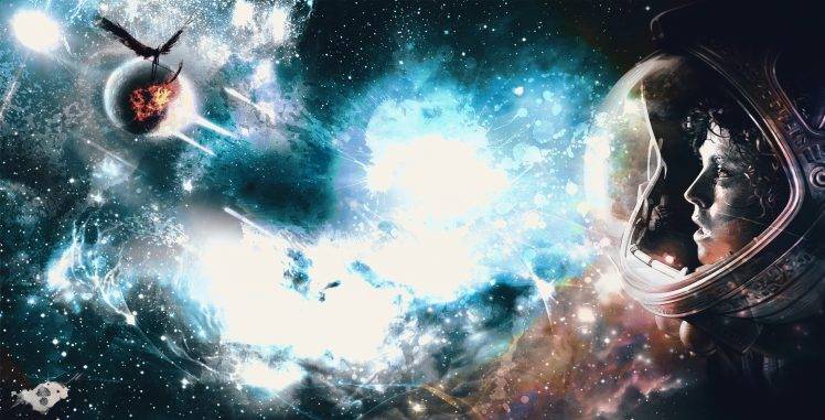 space Art, Space, Astronaut, Galaxy, Planet, Death, Ellen Ripley HD Wallpaper Desktop Background