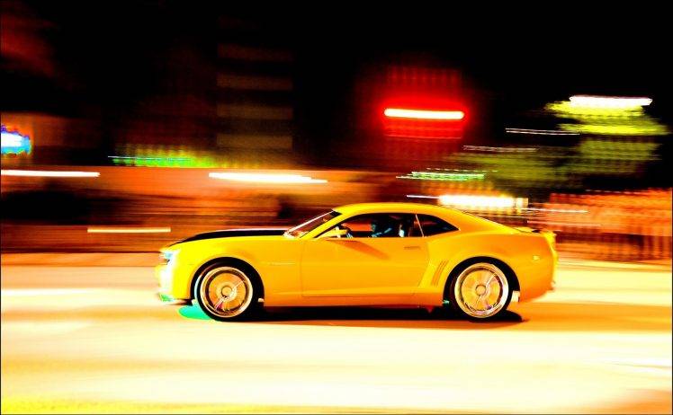 car, Chevrolet Camaro SS, Motion Blur HD Wallpaper Desktop Background