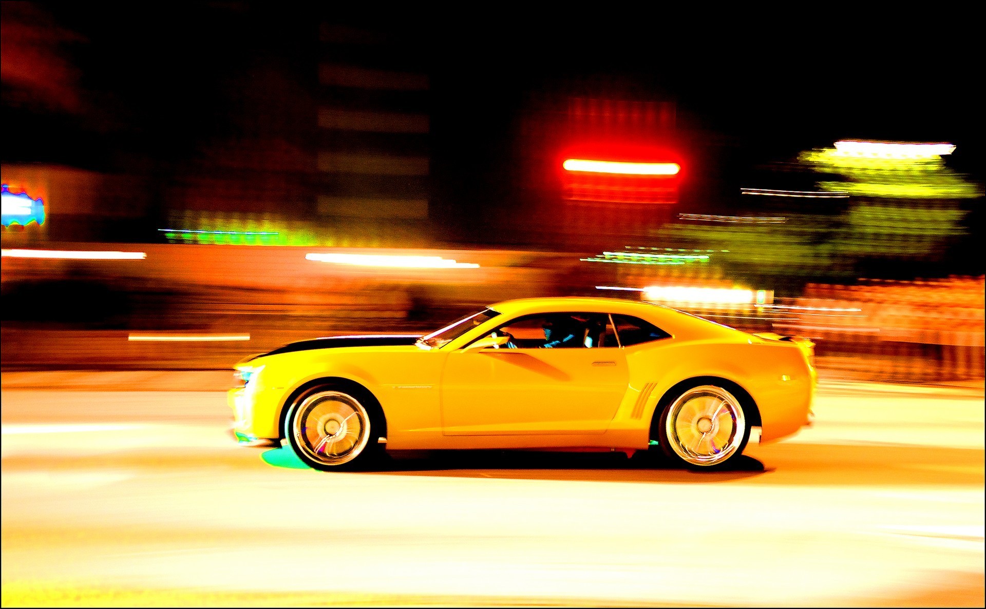 car, Chevrolet Camaro SS, Motion Blur Wallpaper