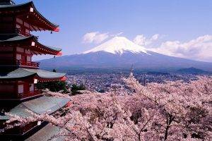vulcano, Landscape, Mount Fuji, Asian Architecture