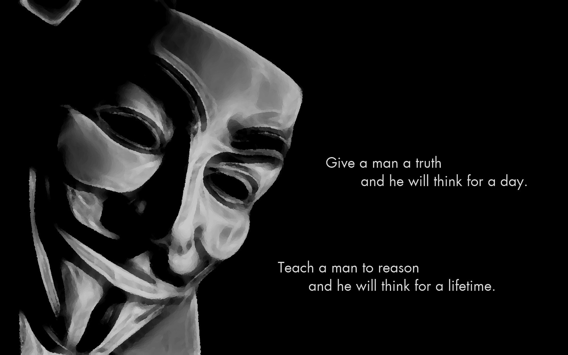 V For Vendetta, Quote Wallpaper
