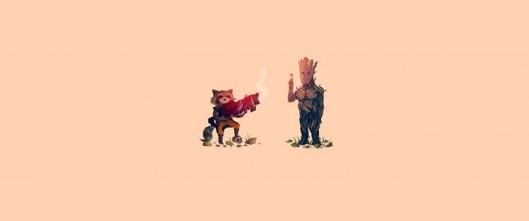 Guardians Of The Galaxy, Groot, Rocket Raccoon HD Wallpaper Desktop Background