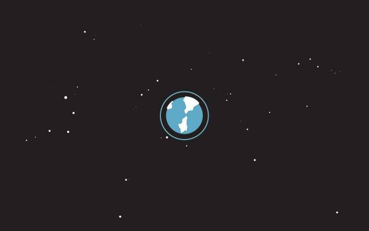 Earth, Stars, Space, Minimalism Wallpapers HD / Desktop and Mobile ...