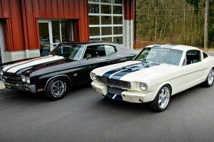 car, Chevrolet Chevelle, Ford Mustang