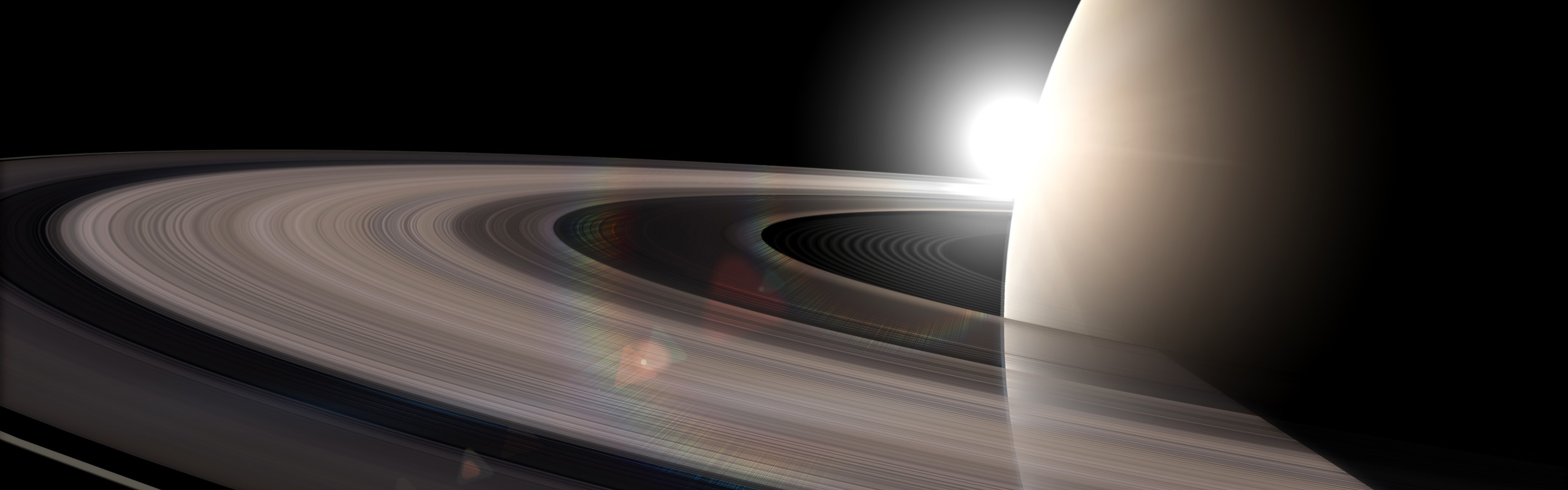 Saturn, Space, Planetary Rings, Planet, Solar System, Multiple Display Wallpaper