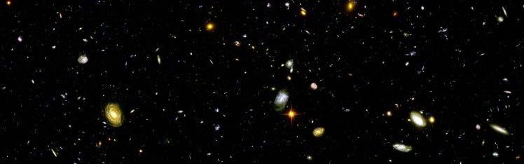 Hubble Deep Field, Space, Galaxy, Multiple Display HD Wallpaper Desktop Background