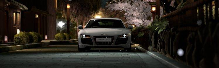car, Audi R8, Gran Turismo 5, Video Games, Multiple Display HD Wallpaper Desktop Background
