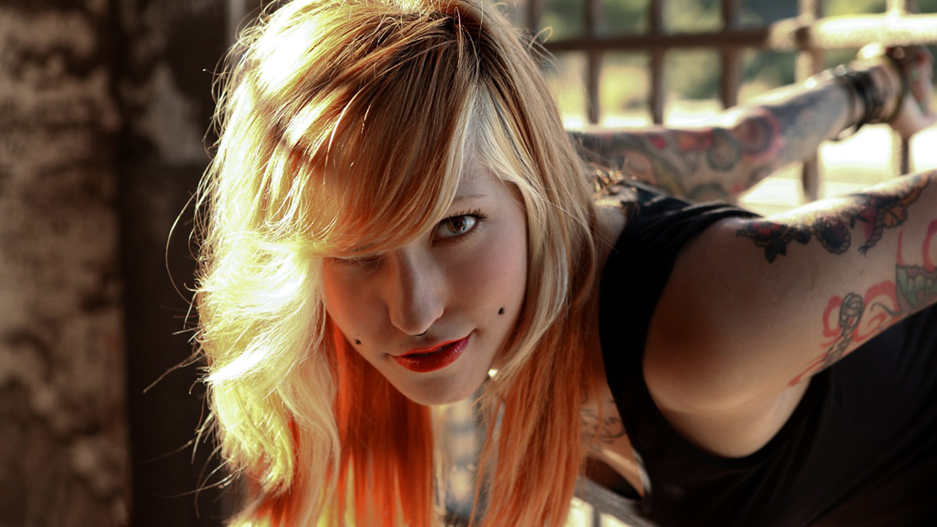 Suicide Girls Blonde Piercing Tattoo Brown Eyes Jane Doe Images, Photos, Reviews