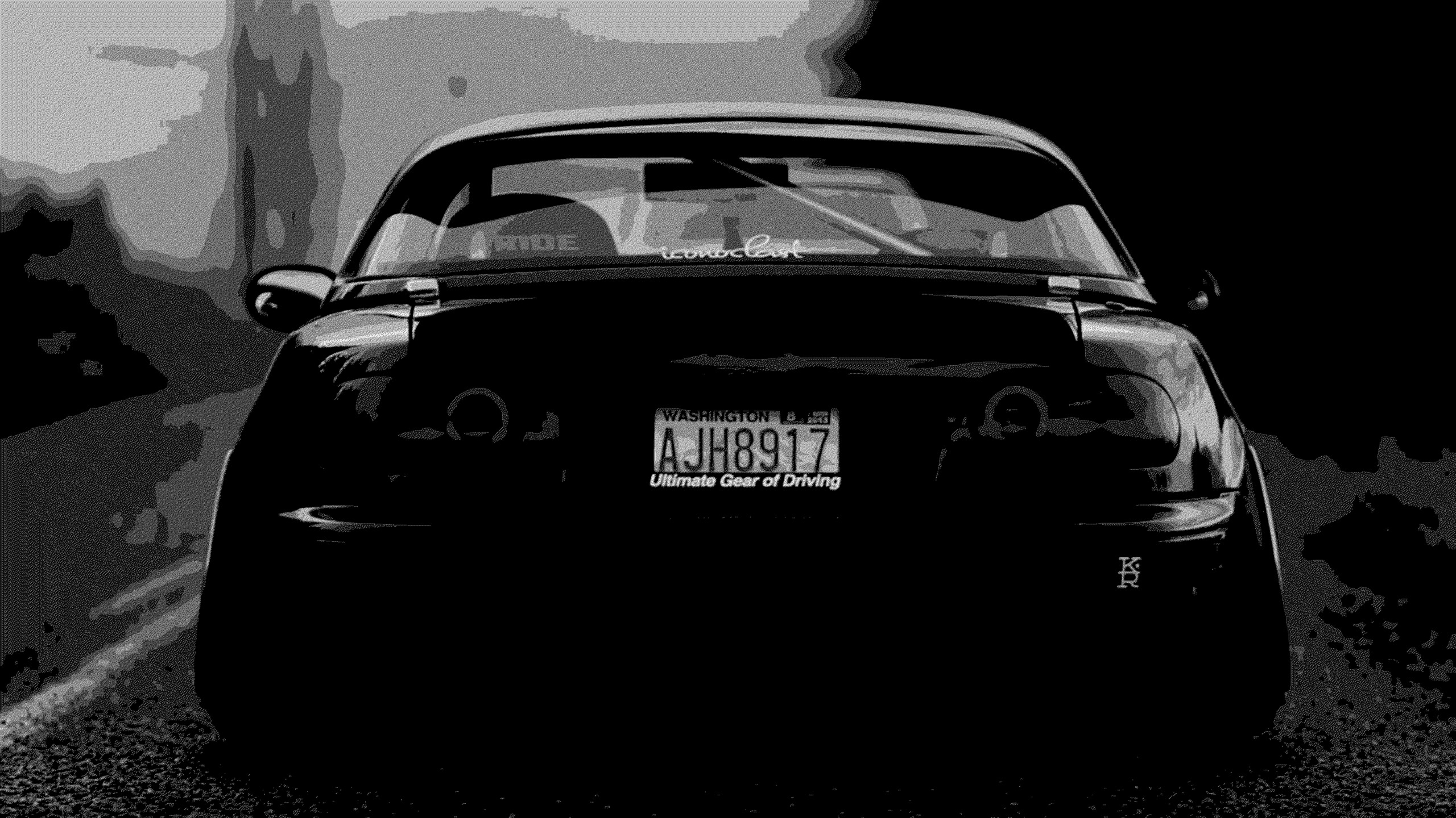 car, Monochrome, Black Wallpaper