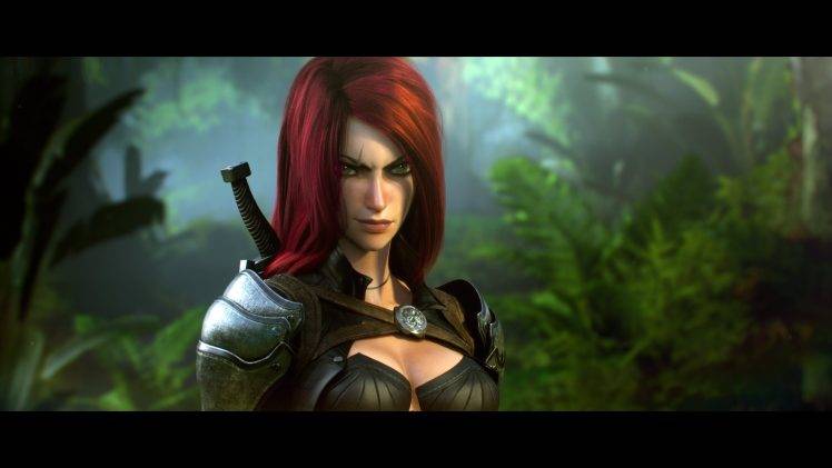 redhead, Katarina, League Of Legends, Light Armor, Daggers, Jungles HD Wallpaper Desktop Background