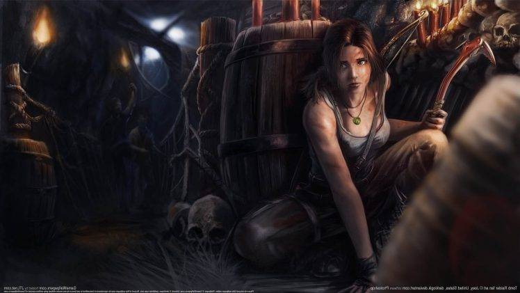 video Games, Video Game Characters, Video Game Girls, Tomb Raider, Lara Croft, Fan Art, Artwork HD Wallpaper Desktop Background