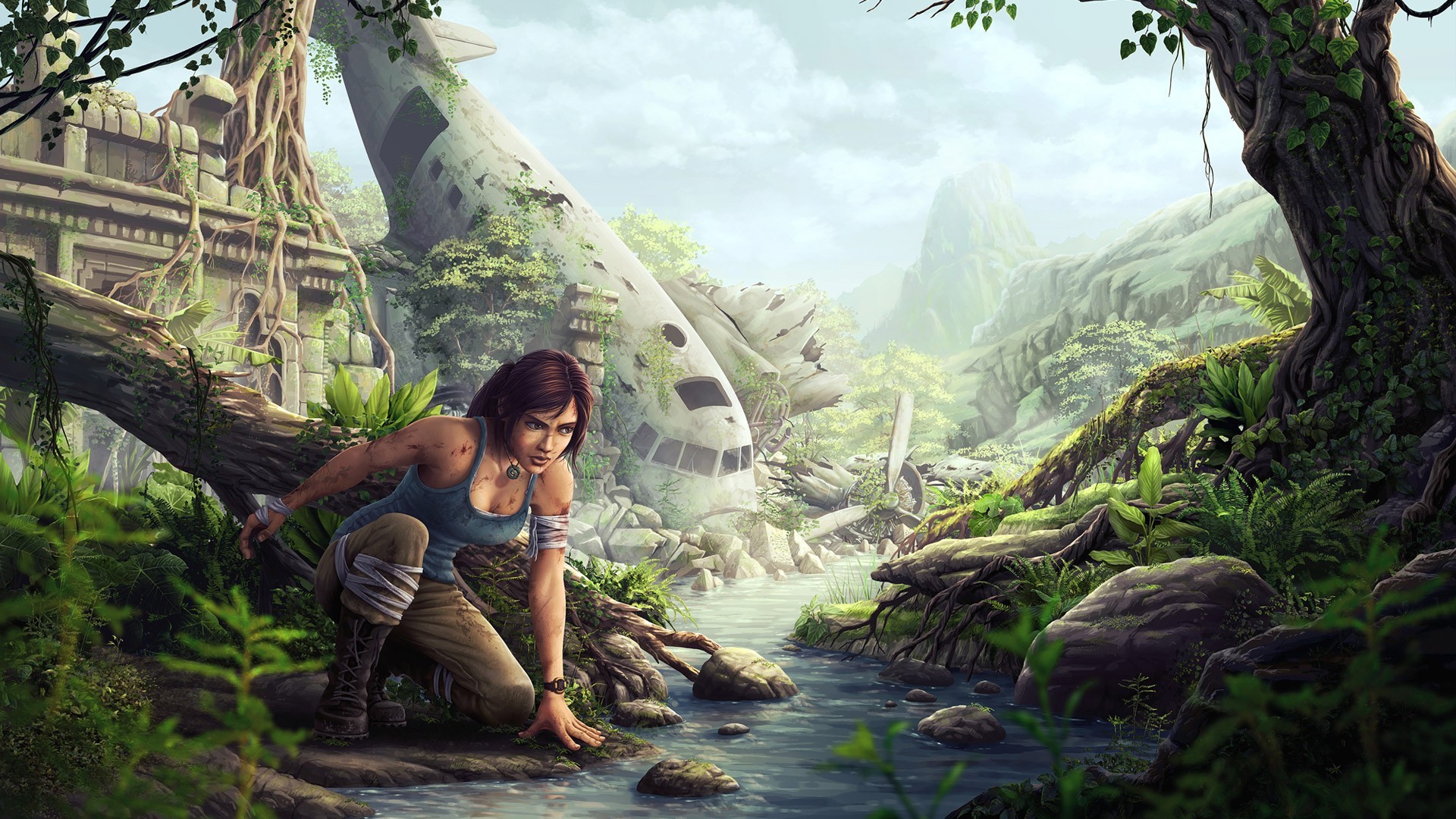 video Games, Video Game Characters, Video Game Girls, Tomb Raider, Lara Croft, Fan Art, Artwork Wallpaper
