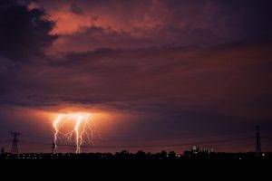 nature, Landscape, Lightning, Clouds, Sky, Electricity, Night, City, Storm