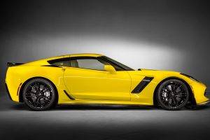 2015 Chevrolet Corvette Z06, Chevrolet Corvette Z06, Car, Yellow Cars, Side View
