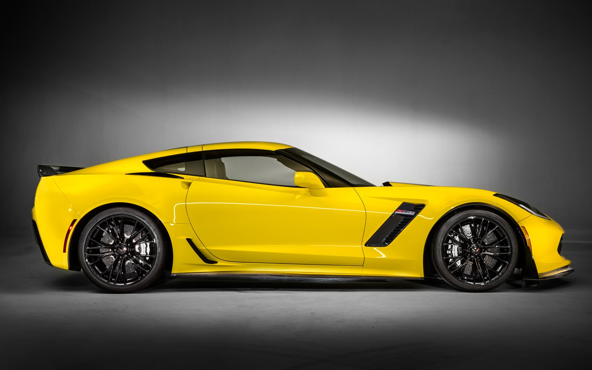 2015 Chevrolet Corvette Z06, Chevrolet Corvette Z06, Car, Yellow Cars, Side View Wallpaper
