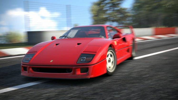 Gran Turismo 6, PlayStation 3, Car, Ferrari, Ferrari F40, Motion Blur HD Wallpaper Desktop Background