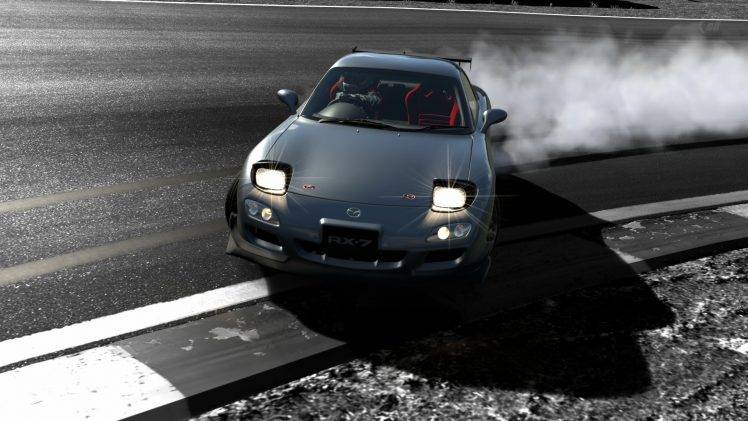 Gran Turismo 6, PlayStation 3, Car, Mazda, Mazda RX 7, Drifting HD Wallpaper Desktop Background