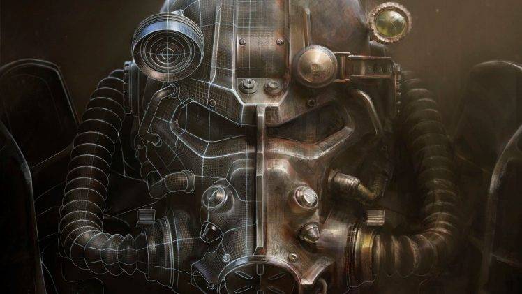 Fallout 4, Helmet, Artwork, Bethesda Softworks, Video Games, Fallout, Power Armor HD Wallpaper Desktop Background