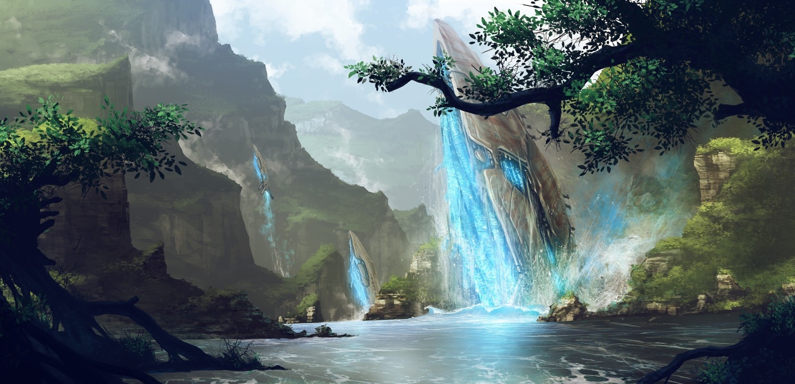 river Fantasy Art  Nature Video Games  Wallpapers  HD 