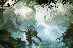 fantasy Art, River, Nature, Video Games, Animals