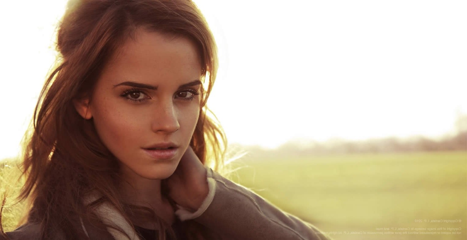Emma Watson, Women, Actress, Brunette, Face, Women Outdoors, Brown Eyes, Depth Of Field Wallpaper