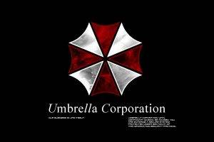 video Games, Resident Evil, Typography, Black Background, Umbrella Corporation