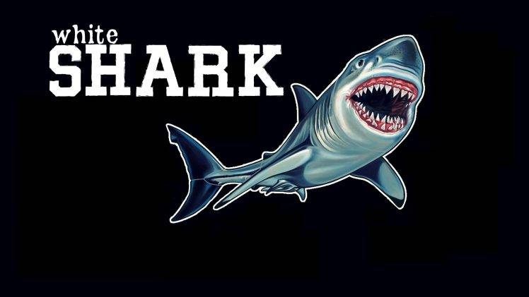 animals, Shark, White, Desk, Teeth HD Wallpaper Desktop Background