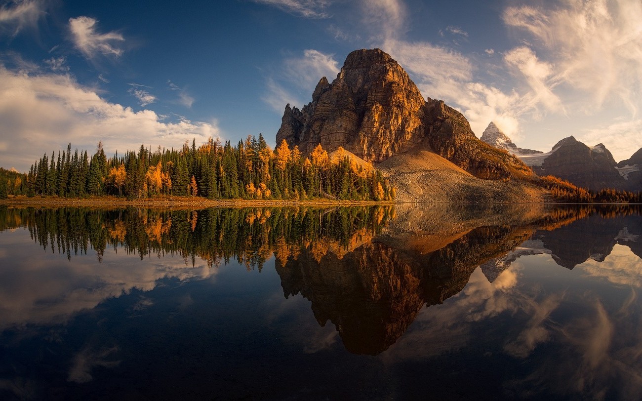 Landscape Nature Lake Reflection Mountain Forest Water Fall