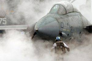 F 14 Tomcat, Smoke, Military Aircraft