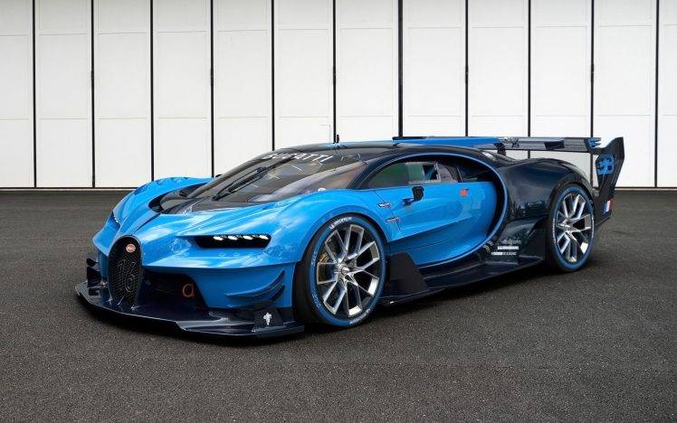 Bugatti Veyron, Car, Vehicle, Blue Cars, Bugatti Vision Gran Turismo HD Wallpaper Desktop Background