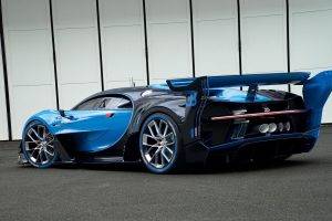 Bugatti Vision Gran Turismo, Car, Blue Cars, Vehicle, Side View