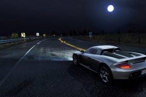 Need For Speed: Hot Pursuit, Car, Porsche Carrera GT, Night, Road, Video Games, Multiple Display, Need For Speed