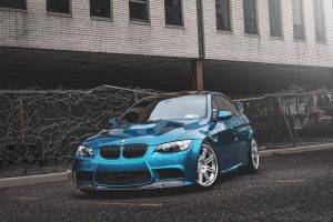 car, Blue Cars, BMW, BMW E92, BMW E92 M3