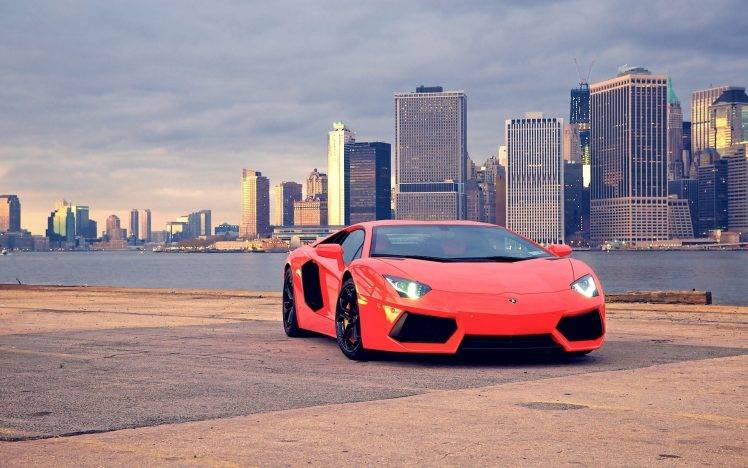 car, Lamborghini, Lamborghini Aventador, City, Cityscape HD Wallpaper Desktop Background